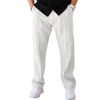 Men's Trouser Pant  Sports Casual Loose Straight Pants With Drawstring Design - www.Shopthatapp.com #