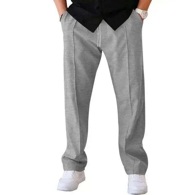 Men's Trouser Pant  Sports Casual Loose Straight Pants With Drawstring Design - www.Shopthatapp.com #