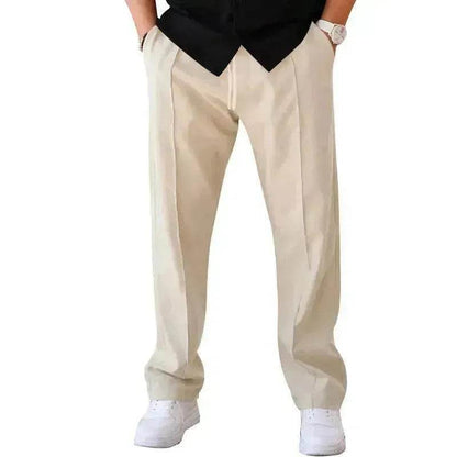 Men's Trouser Pant  Sports Casual Loose Straight Pants With Drawstring Design - www.Shopthatapp.com #