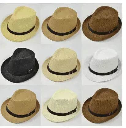 Men's casual straw hats for summer trips: trendy sunshade! - www.Shopthatapp.com #