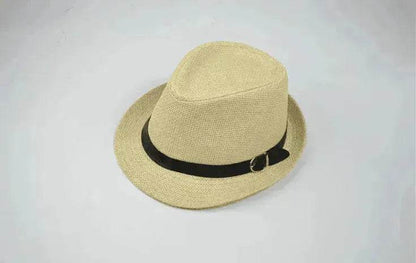 Men's casual straw hats for summer trips: trendy sunshade! - www.Shopthatapp.com #
