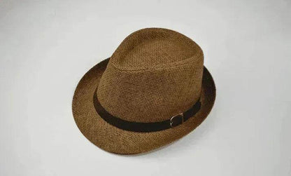 Men's casual straw hats for summer trips: trendy sunshade! - www.Shopthatapp.com #