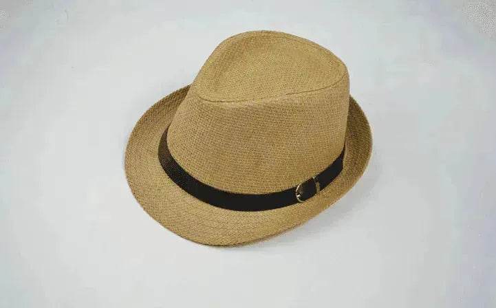 Men's casual straw hats for summer trips: trendy sunshade! - www.Shopthatapp.com #