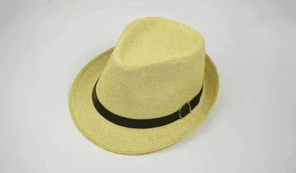 Men's casual straw hats for summer trips: trendy sunshade! - www.Shopthatapp.com #