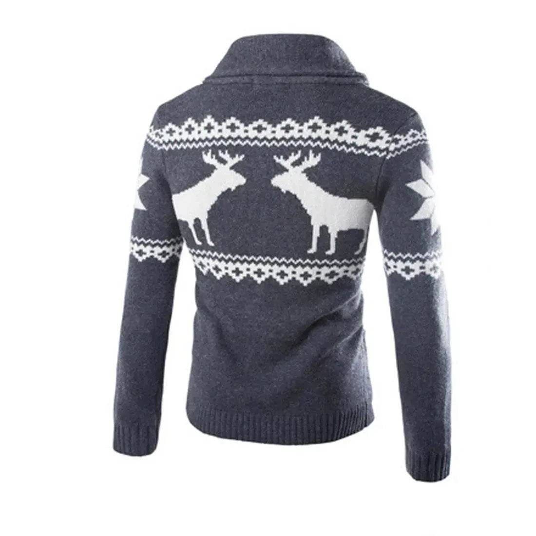 Men's fawn Deer Button Christmas cardigan sweater - www.Shopthatapp.com #