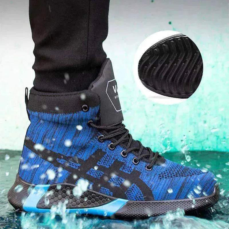 Men's Anti Smash Anti Puncture Work Warm Thickened Lace-up Safety Shoes - www.Shopthatapp.com