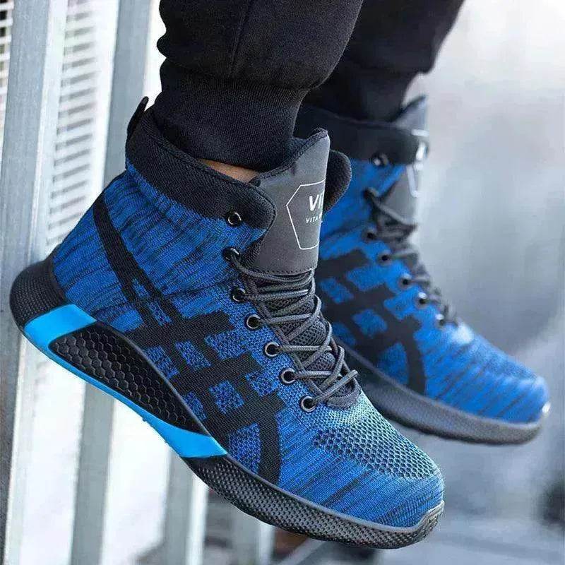 Men's Anti Smash Anti Puncture Work Warm Thickened Lace-up Safety Shoes - www.Shopthatapp.com