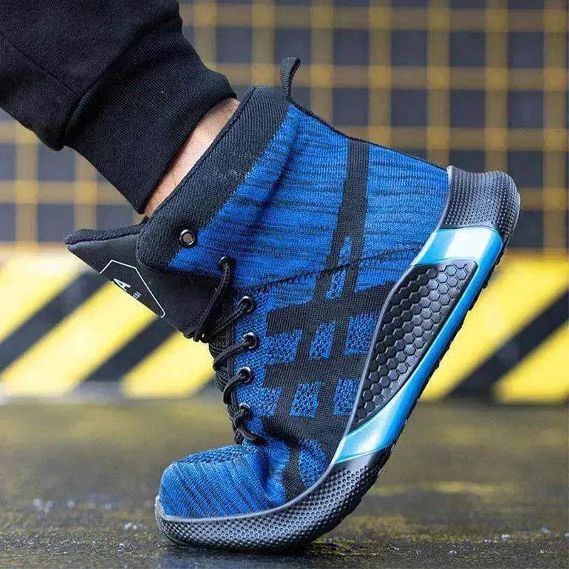 Men's Anti Smash Anti Puncture Work Warm Thickened Lace-up Safety Shoes - www.Shopthatapp.com