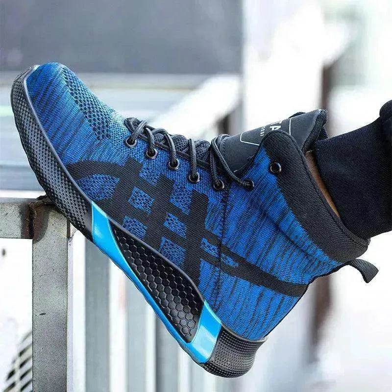Men's Anti Smash Anti Puncture Work Warm Thickened Lace-up Safety Shoes - www.Shopthatapp.com