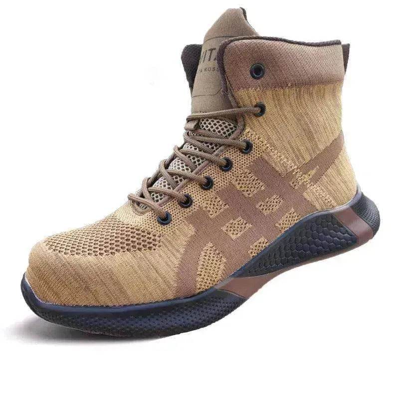Men's Anti Smash Anti Puncture Work Warm Thickened Lace-up Safety Shoes - www.Shopthatapp.com