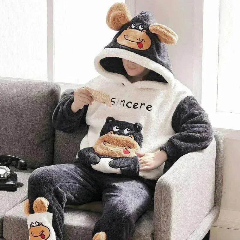 Men's Coral Fleece Thicken Plus Fleece Homewear - www.Shopthatapp.com