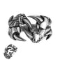 Men's Domineering Open Dragon Claw Ring Punk Chrome - Titanium Steel Dragon Claw Heart Party - www.Shopthatapp.com