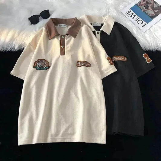 Men's Fashion Casual Retro Waffle Short Sleeve