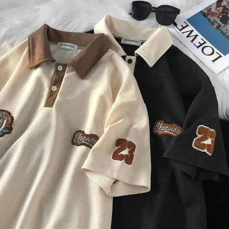 Men's Fashion Casual Retro Waffle Short Sleeve - www.Shopthatapp.com