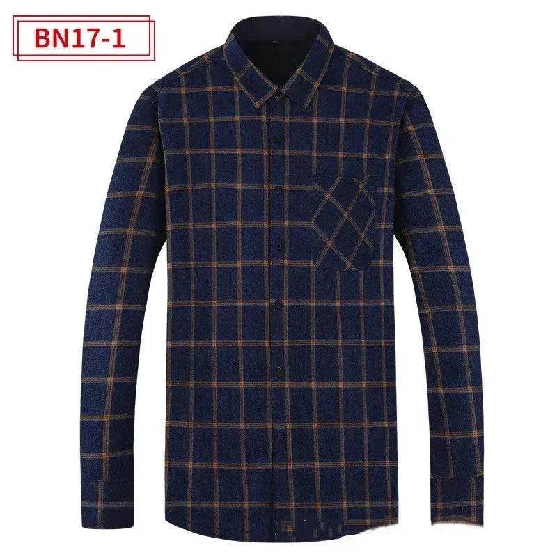 Men's Fashion Leisure Warm Plaid Shirt Coat - www.Shopthatapp.com