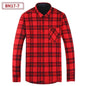 Men's Fashion Leisure Warm Plaid Shirt Coat - www.Shopthatapp.com
