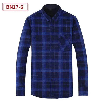 Men's Fashion Leisure Warm Plaid Shirt Coat - www.Shopthatapp.com
