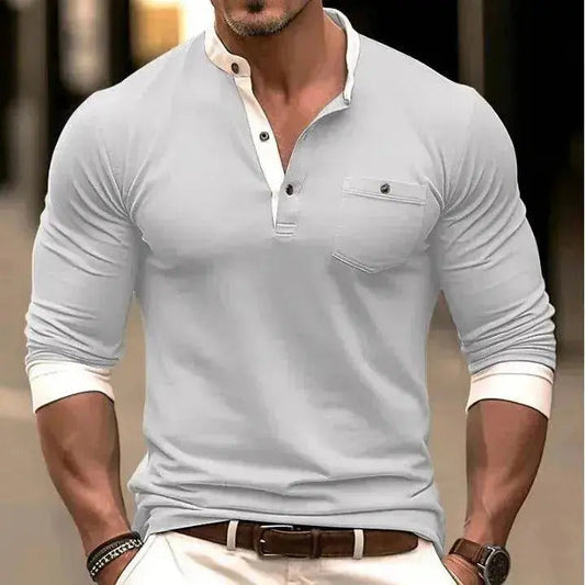 Men's Long Sleeved Round Neck T-shirt - www.Shopthatapp.com
