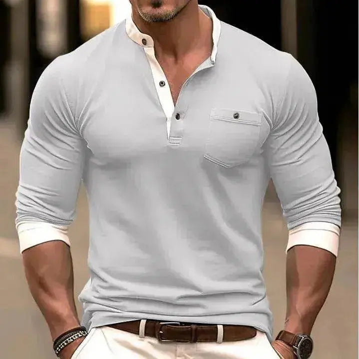 Men's Long Sleeved Round Neck T-shirt - www.Shopthatapp.com
