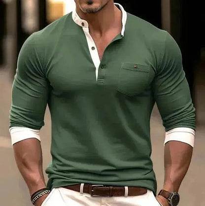 Men's Long Sleeved Round Neck T-shirt - www.Shopthatapp.com