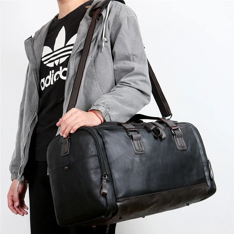 Men's Portable Travel Bag Crossbody Business Short Distance Business Bag Large Capacity - www.Shopthatapp.com