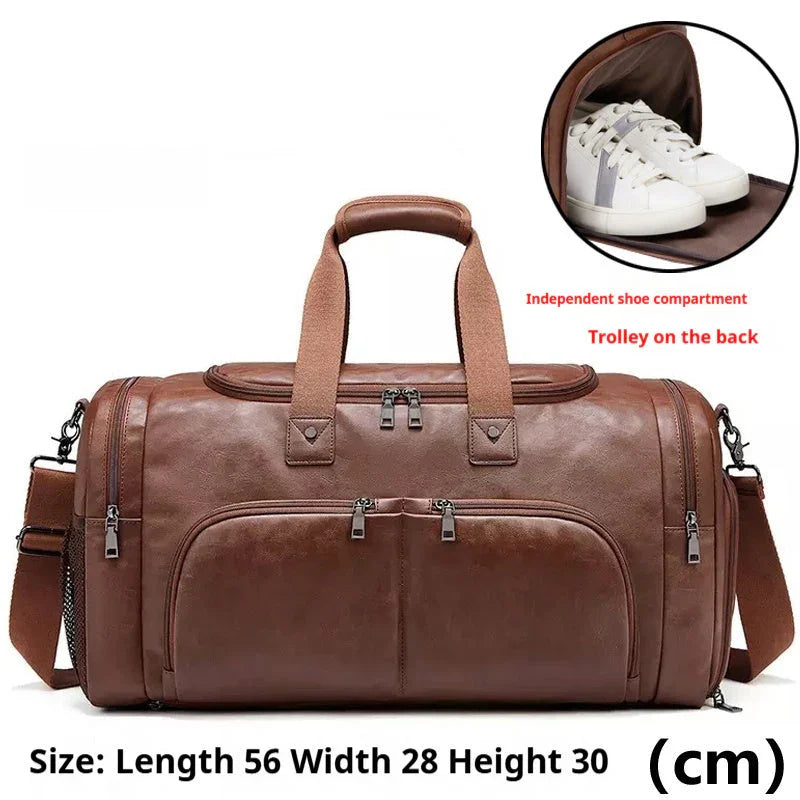 Men's Portable Travel Bag Crossbody Business Short Distance Business Bag Large Capacity - www.Shopthatapp.com