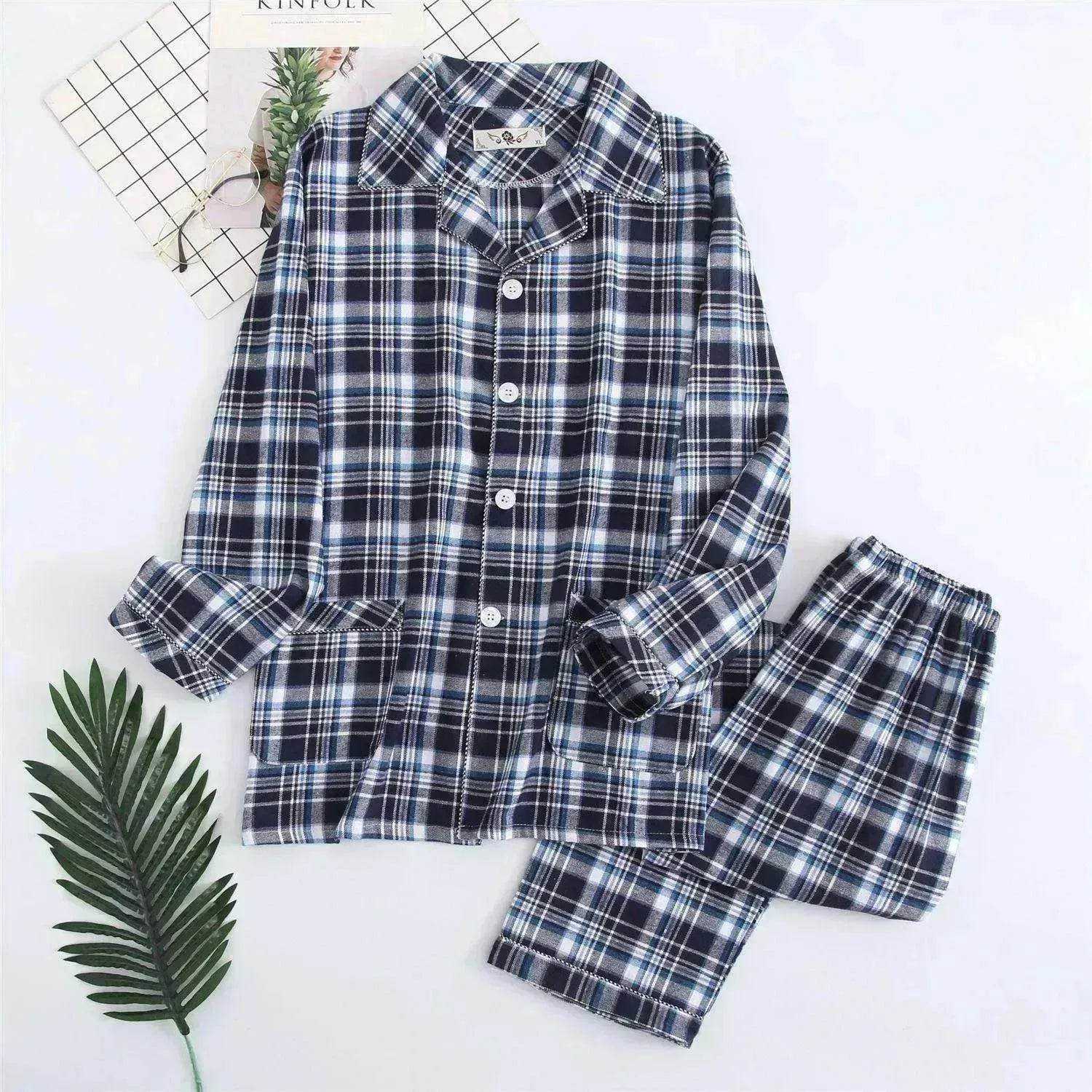 Men's Warm Cloth Flannel Pajama Suit - www.Shopthatapp.com
