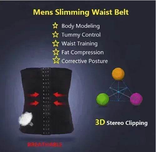 Men's abdomen invisible retractable seal waist clip breathable belt - www.Shopthatapp.com