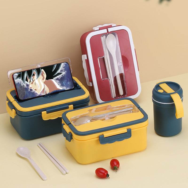 Microwave-Safe Stainless Steel Lunch Box for Work and School - www.Shopthatapp.com #