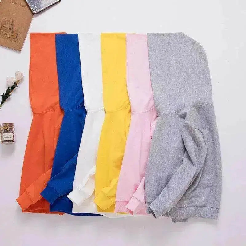 Middle And Small Size Children's Customized Pure Cotton Hooded Blank Sweater