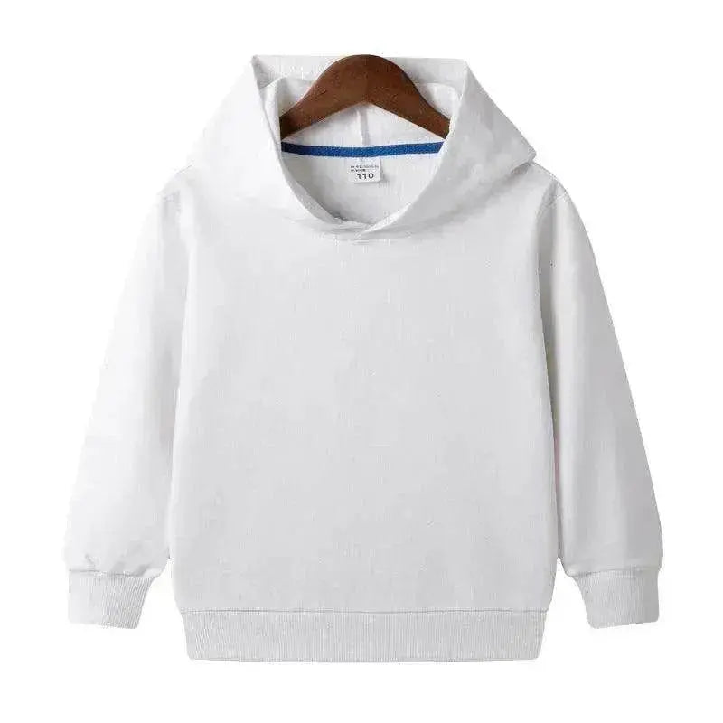 Middle And Small Size Children's Customized Pure Cotton Hooded Blank Sweater