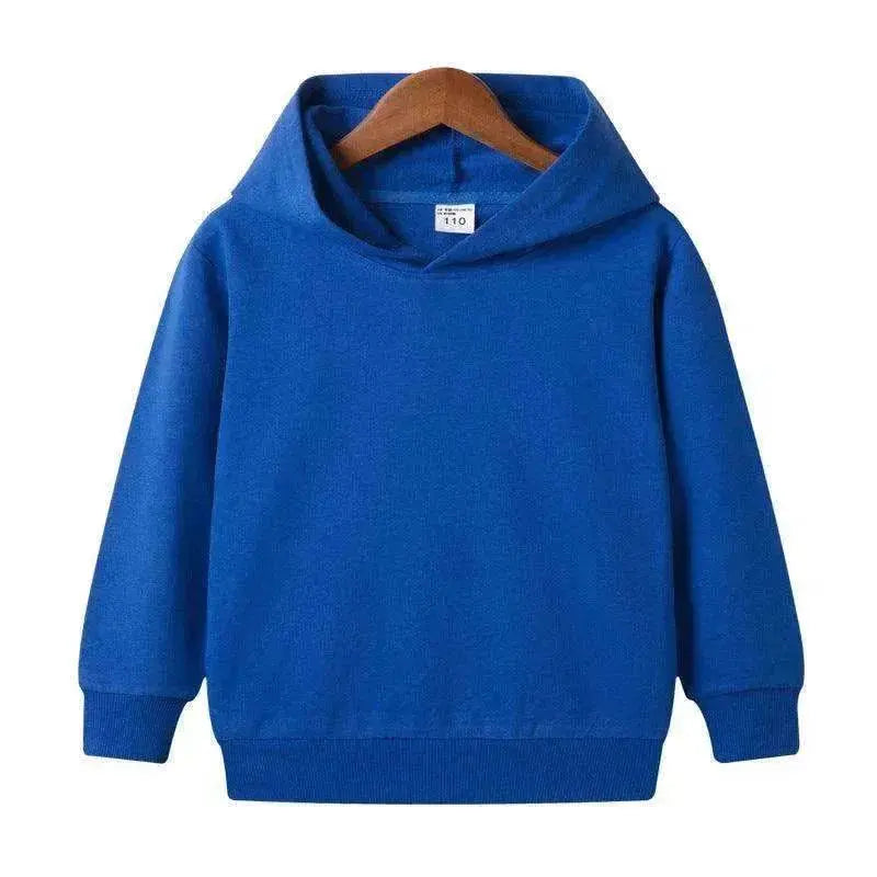 Middle And Small Size Children's Customized Pure Cotton Hooded Blank Sweater