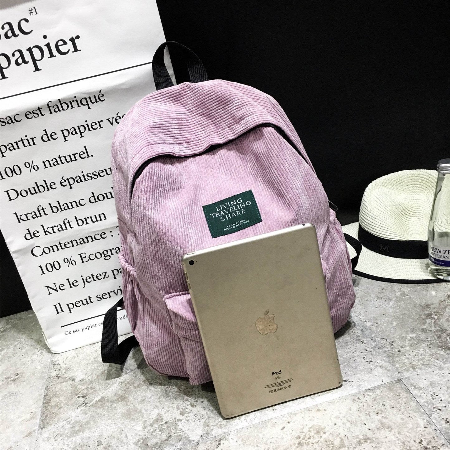 Mini School Bag Corduroy Small Canvas Backpack - www.Shopthatapp.com #