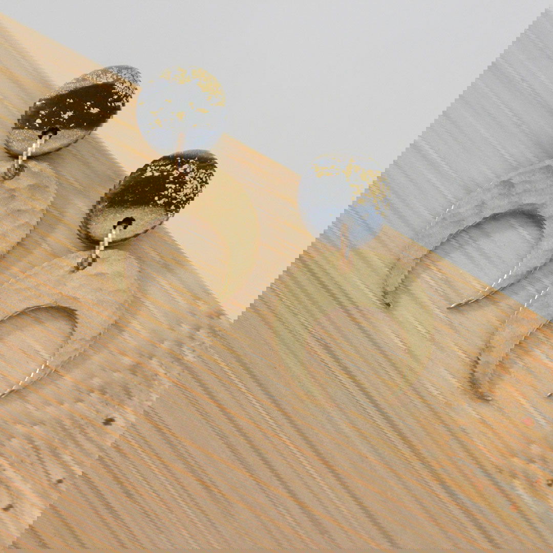 Mini Luna - Black, silver and gold Polymer Clay with Brass dangles - www.Shopthatapp.com