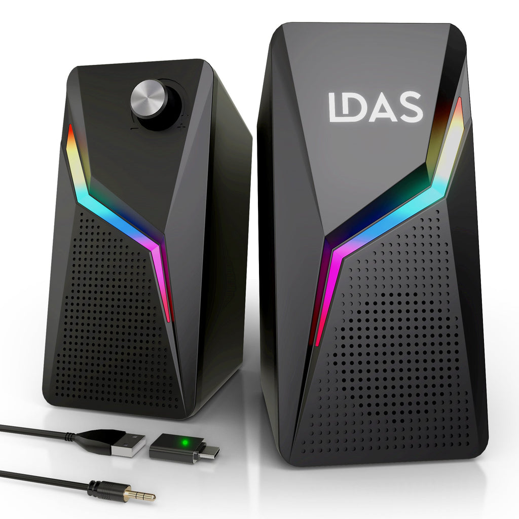 LDAS Computer Speakers for Desktop Monitor, USB/USB-C Powered PC Speakers - www.Shopthatapp.com