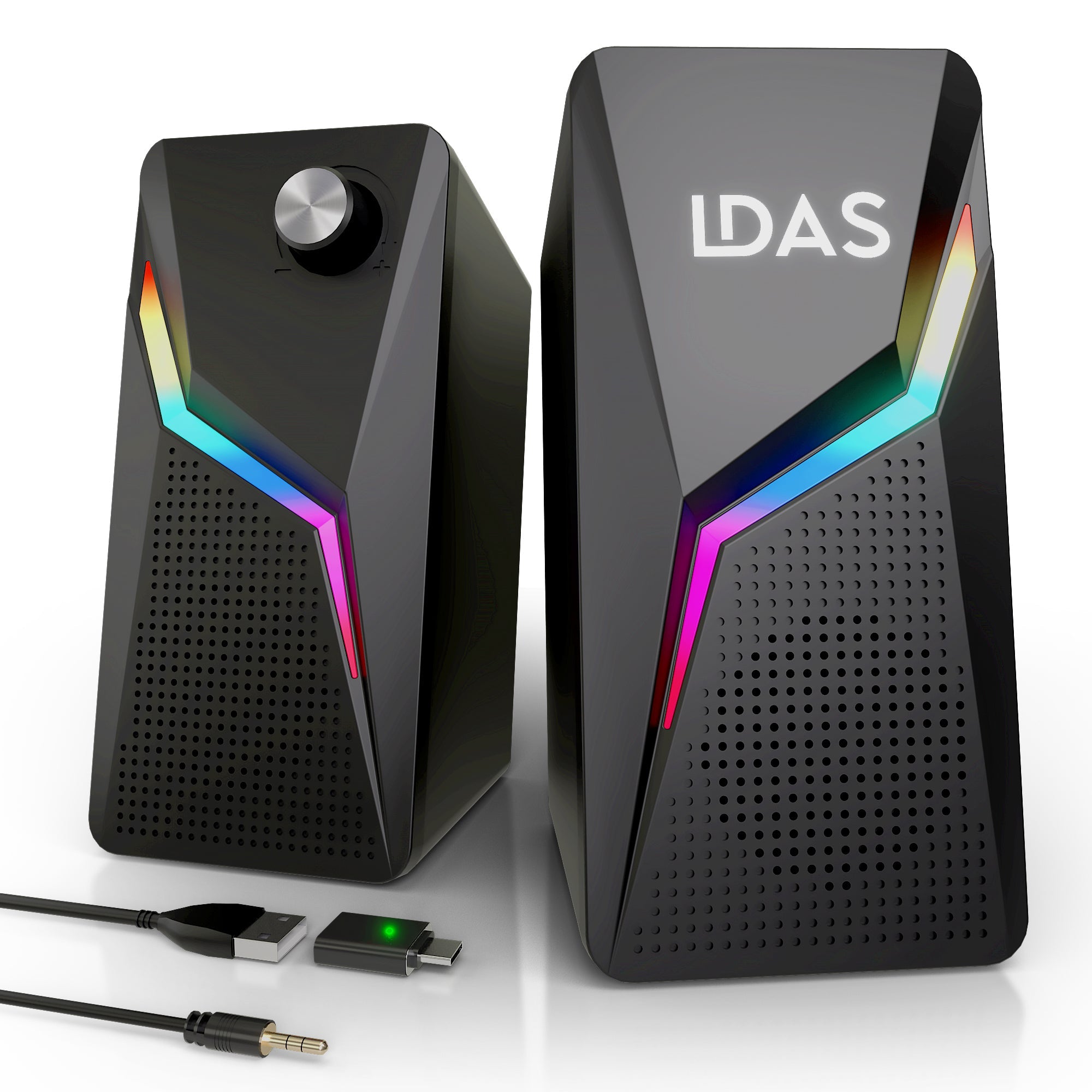 LDAS Computer Speakers for Desktop Monitor, USB/USB-C Powered PC Speakers - www.Shopthatapp.com