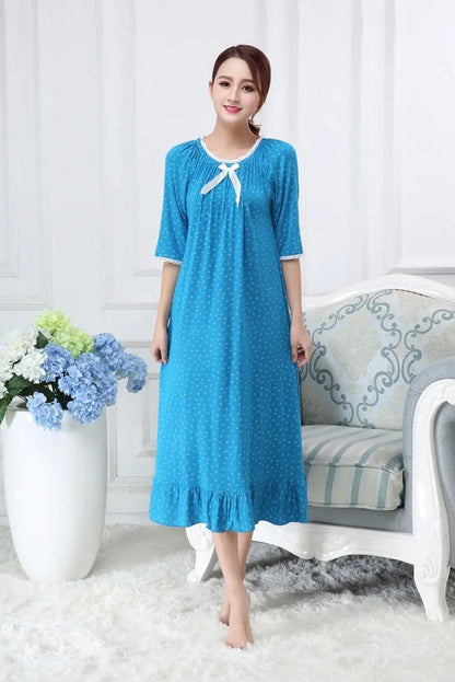 Modal Long Small Floral Pajamas For Women - www.Shopthatapp.com #