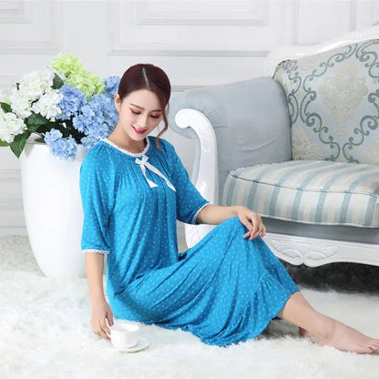 Modal Long Small Floral Pajamas For Women - www.Shopthatapp.com #