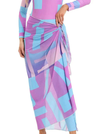 Modest 3 Piece Burkini Swimsuit Set long sleeve - www.Shopthatapp.com #