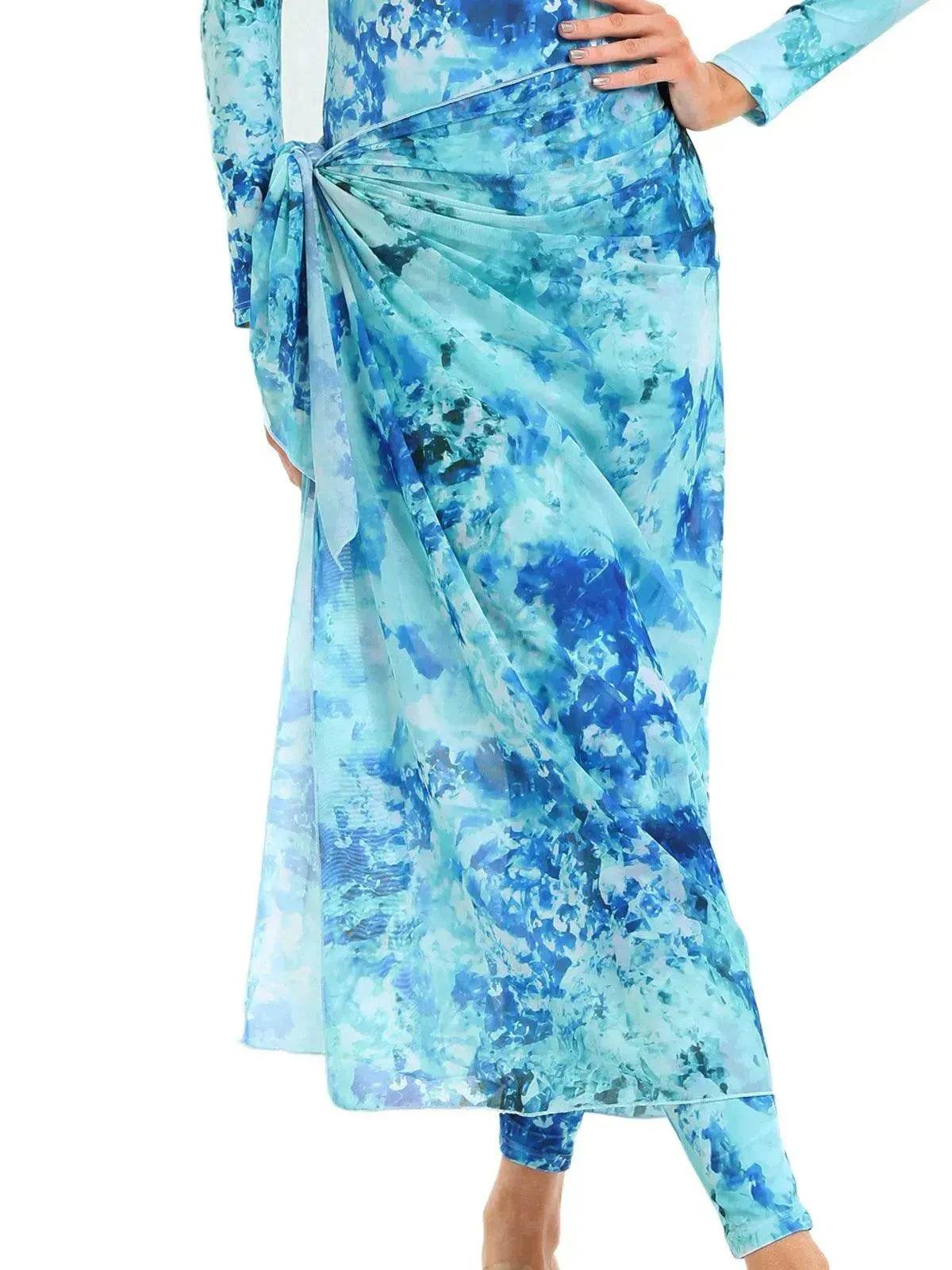 Modest 3 Piece Burkini Swimsuit Set long sleeve - www.Shopthatapp.com #