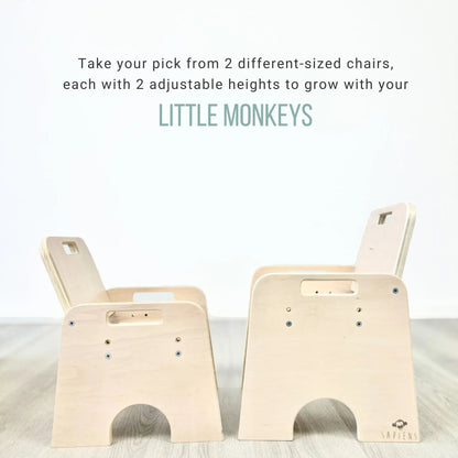 PAPAYA DOUBLE - Adjustable Montessori Table & Chair Set for Two - www.Shopthatapp.com