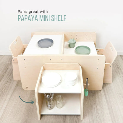 PAPAYA DOUBLE - Adjustable Montessori Table & Chair Set for Two - www.Shopthatapp.com