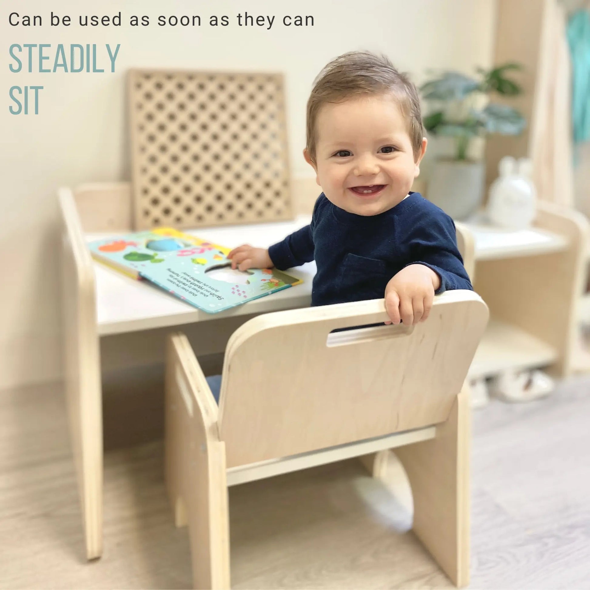 PAPAYA SET - Weaning Montessori Table and Chair Adjustable Height - www.Shopthatapp.com