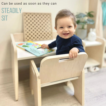PAPAYA SET - Weaning Montessori Table and Chair Adjustable Height - www.Shopthatapp.com
