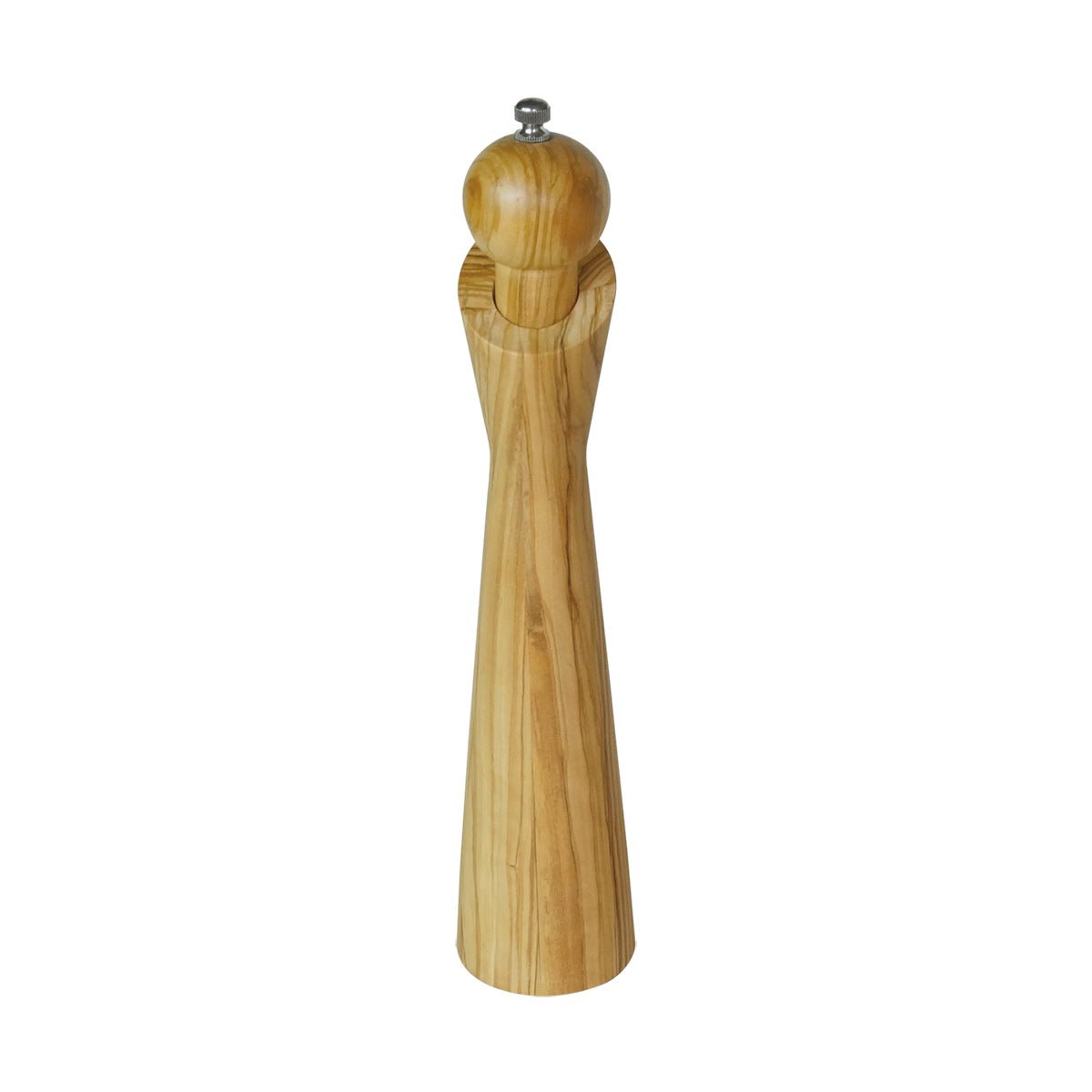 Ensemble de moulins à sel et à poivre en bois d'olivier - Formes corporelles sculptées 