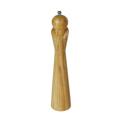 Ensemble de moulins à sel et à poivre en bois d'olivier - Formes corporelles sculptées 