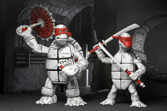 NECA Teenage Mutant Ninja Turtles Black and White First Turtles 7" Action Figures - 2pk - www.Shopthatapp.com #