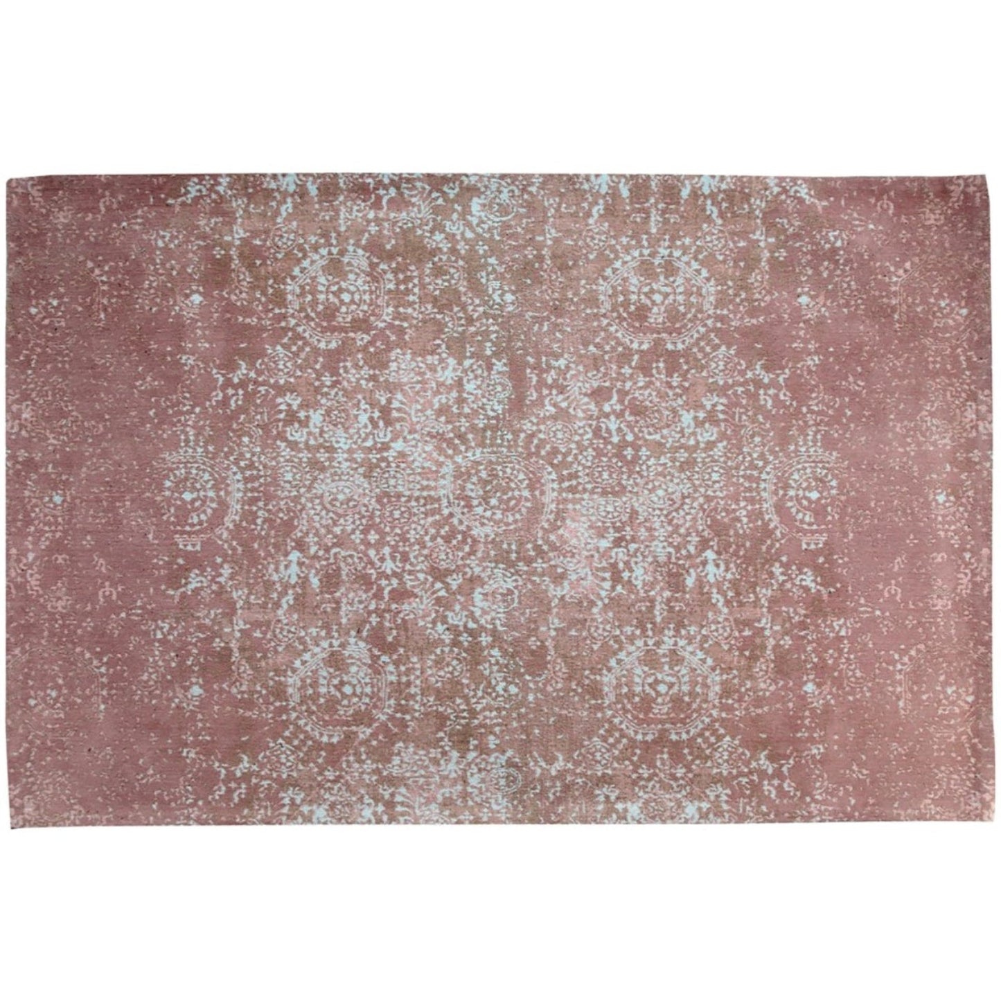 Tapis tissé Daisy, 4 x 6 pieds, pêche menthe