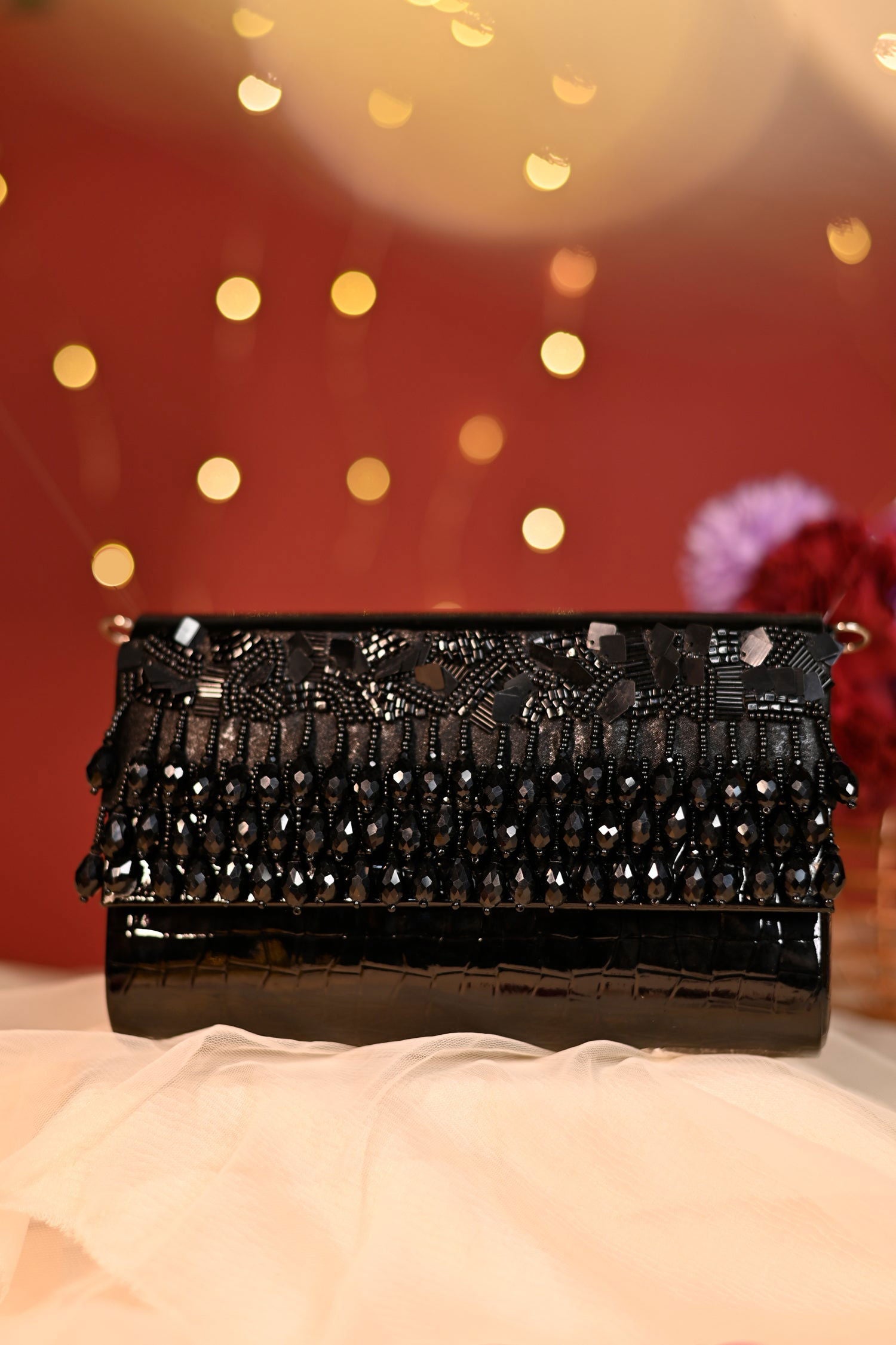 NOORIE BLACK HANDHELD CLUTCH-Handbags, purses, etc.-www.Shopthatapp.com-Clutch-It Handbags