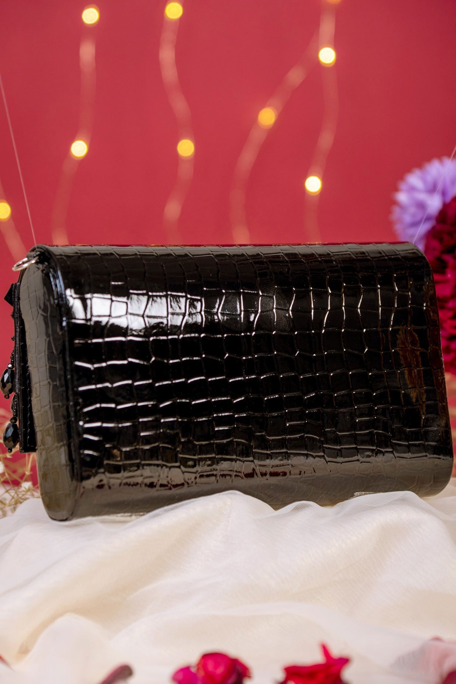 NOORIE BLACK HANDHELD CLUTCH-Handbags, purses, etc.-www.Shopthatapp.com-Clutch-It Handbags